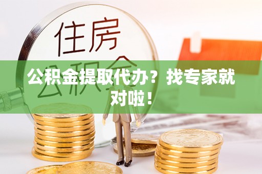 市中区公积金提取代办？找专家就对啦！